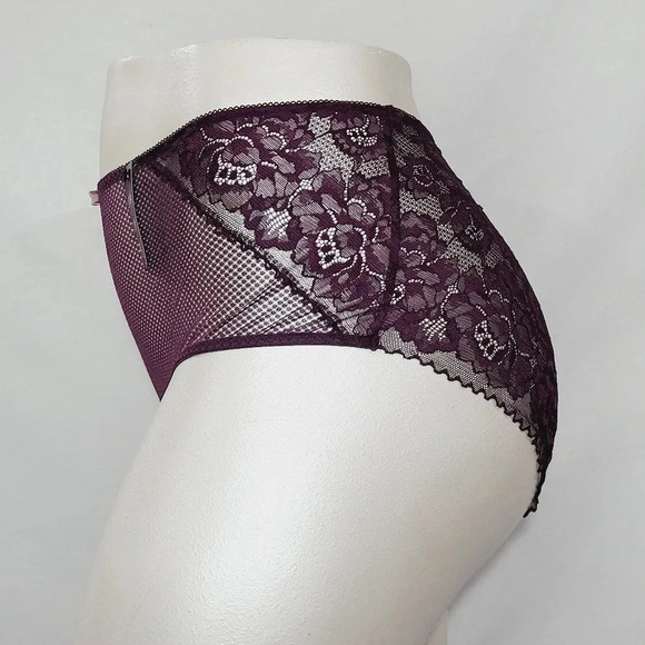 3X Ava & Viv‎ Plus Size Semi Sheer Lace Hipster Embassy Purple NWT - Picture 4 of 6